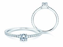 Verlobungsring Pure Diamond in 14K Weißgold mit Diamanten 0,54ct G/SI