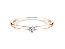 Verlobungsring Classic Petite in 14K Roségold mit Diamant 0,07ct G/SI