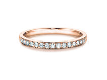 Verlobungsring Alliance in 14K Roségold mit Diamanten 0,30ct G/SI