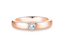 Verlobungsring Infinity in 14K Roségold mit Diamant 0,05ct G/SI