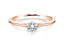 Verlobungsring Heaven 6 in 14K Roségold mit Diamant 0,30ct G/SI