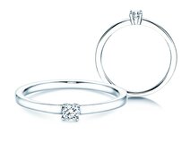 Verlobungsring Modern Petite in 14K Weißgold mit Diamant 0,14ct G/SI