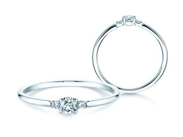 Verlobungsring Glory Petite in 14K Weißgold mit Diamanten 0,20ct