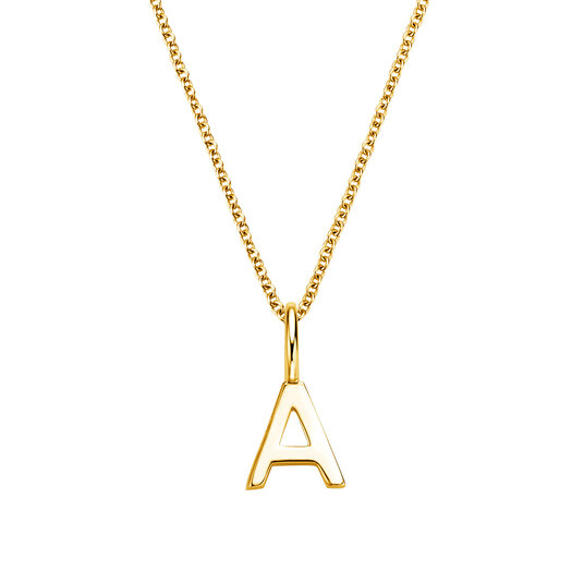 Buchstaben-Anhänger Classic in 14K Gelbgold