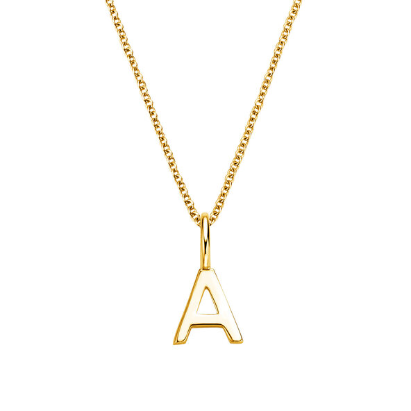 Buchstaben Anhänger Classic A in 9K Gelbgold poliert