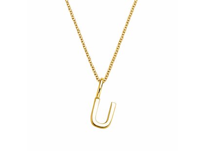 Buchstaben Anhänger Classic U in 9K Gelbgold poliert