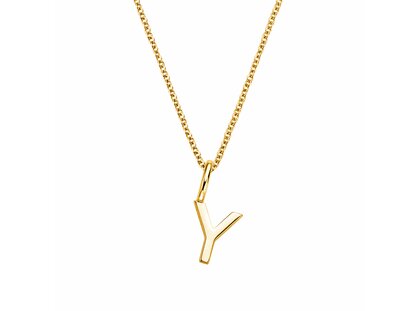 Buchstaben-Anhänger Classic in 14K Gelbgold