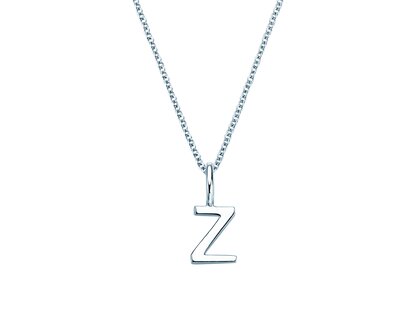 Buchstaben-Anhänger Classic Z in 14K Weißgold