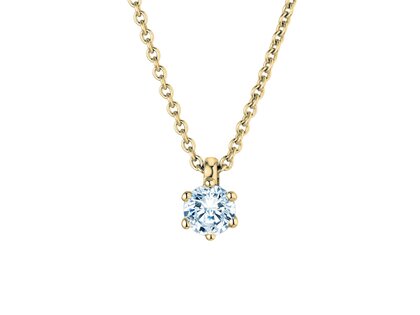 Anhänger Classic Labordiamant in 14K Gelbgold mit Labordiamant 0,25ct E/VS