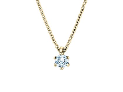 Anhänger Classic in 9K Gelbgold mit Diamant 0,20ct G/SI