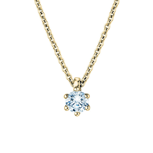 Anhänger Classic in 9K Gelbgold mit Diamant 0,20ct G/SI