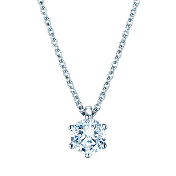 Anhänger Classic in 14K Weißgold mit Diamant 0,70ct GSI G/SI
