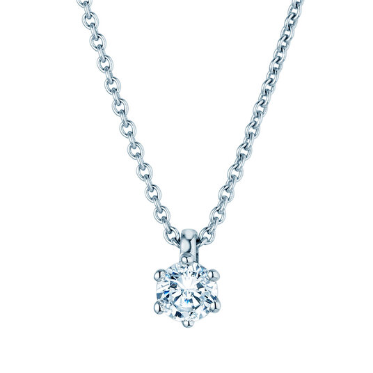 Anhänger Classic in 9K Weißgold mit Diamant 0,25ct