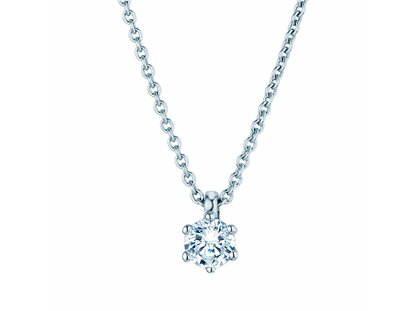 Anhänger Classic in 18K Weißgold mit Diamant 0,25ct G/SI