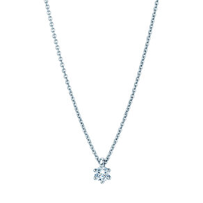 Anhänger Classic in 14K Weißgold mit Diamant 0,20ct GSI G/SI
