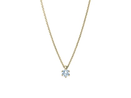 Anhänger Classic in 9K Gelbgold mit Diamant 0,20ct G/SI
