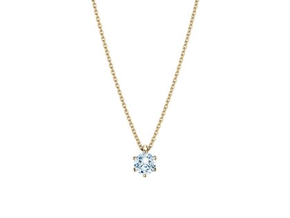 Anhänger Classic in 18K Gelbgold mit Diamant 0,50ct GSI G/SI