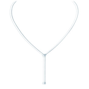 Halskette Leon Y in 14K Weißgold mit Diamanten 0,06ct G/SI