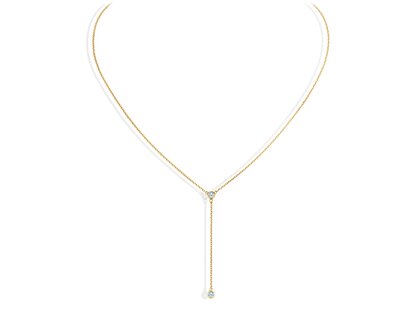 Halskette Leon Y in 14K Gelbgold mit Diamanten 0,06ct G/SI