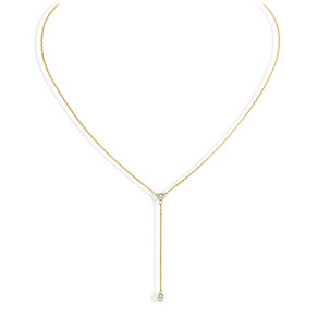 Halskette Leon Y in 14K Gelbgold mit Diamanten 0,06ct G/SI