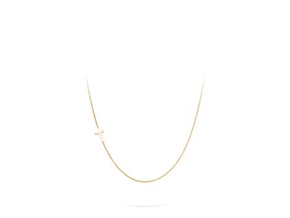 Halskette Cross in 9K Gelbgold poliert