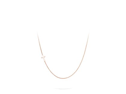 Halskette Cross in 14K Roségold poliert