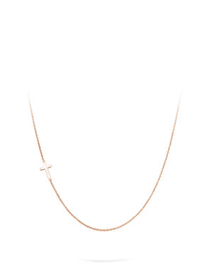 Halskette Cross in 14K Roségold poliert