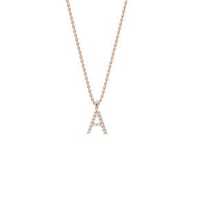 Buchstaben Anhänger Diamond Letter Petite in 9K Roségold