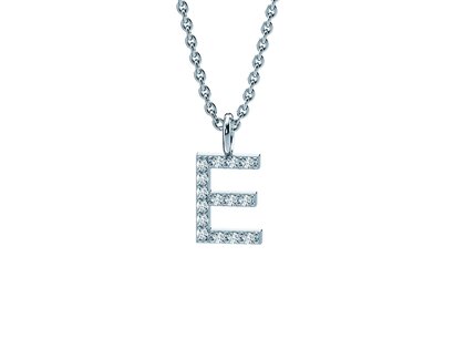 Buchstaben-Anhänger Diamond Letter Petite in 18K Weißgold