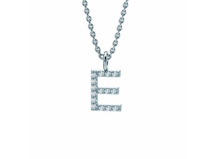 Buchstaben-Anhänger Diamond Letter Petite in Platin 950/-