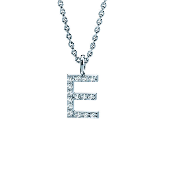 Buchstaben-Anhänger Diamond Letter Petite in 18K Weißgold