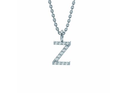Buchstaben-Anhänger Diamond Letter Petite Z in 18K Weißgold