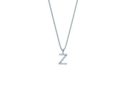 Buchstaben Anhänger Diamond Letter Petite Z in 9K Weißgold poliert