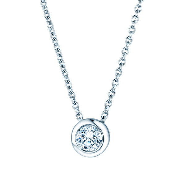 Anhänger Eternal in 14K Weißgold mit Diamant 0,15ct GSI G/SI