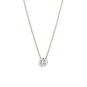 Anhänger Eternal in 14K Roségold mit Diamant 0,15ct GSI G/SI