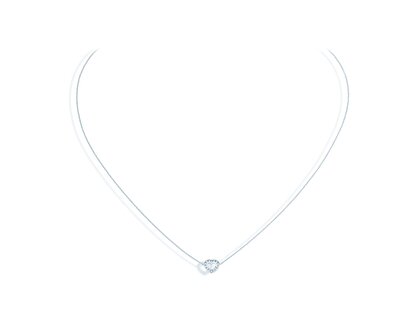 Anhänger Heart Petite in 14K Weißgold mit Diamanten 0,06ct