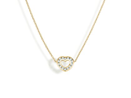 Anhänger Heart Petite in 14K Gelbgold mit Diamanten 0,06ct