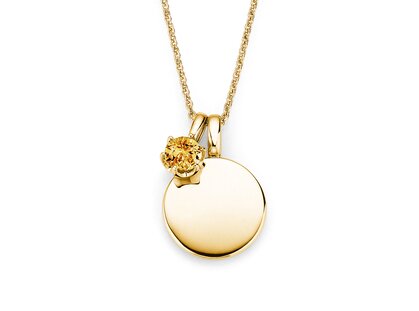 Geburtsstein-Anhänger Lea November in 18K Gelbgold mit Citrin 0,50ct