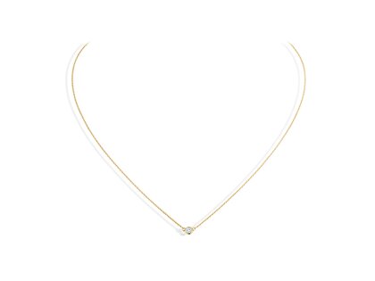 Halskette Leon in 14K Gelbgold mit Diamant 0,08ct G/SI 42cm