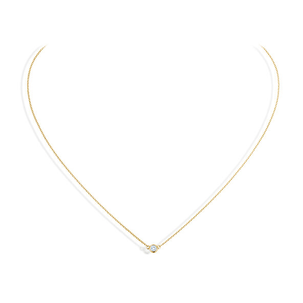 Halskette Leon in 14K Gelbgold mit Diamant 0,08ct G/SI 42cm