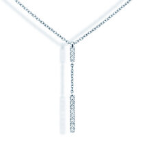 Halskette Lilly in 14K Weißgold mit Diamanten 0,11ct G/SI, 42cm