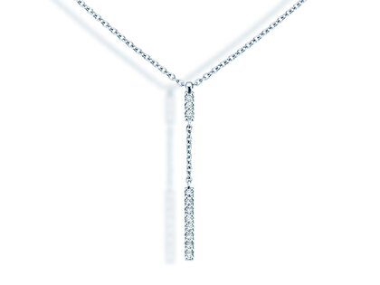 Halskette Lilly in 14K Weißgold mit Diamanten 0,06ct G/SI, 42cm