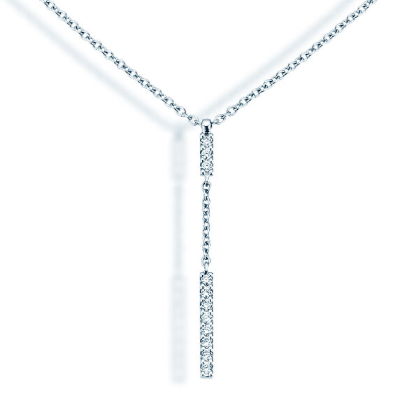 Halskette Lilly in 14K Weißgold mit Diamanten 0,06ct G/SI, 42cm
