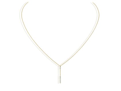 Halskette Lilly in 14K Gelbgold mit Diamanten 0,06ct G/SI, 42cm