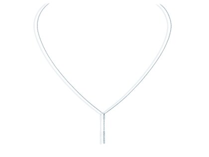 Halskette Lilly in 14K Weißgold mit Diamanten 0,06ct G/SI, 42cm