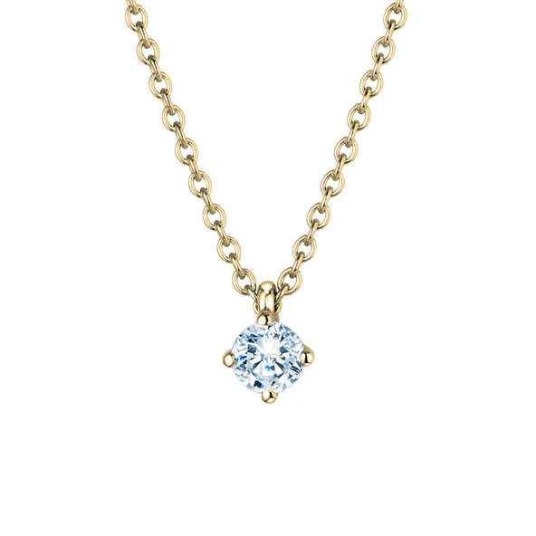 Anhänger Modern in 9K Gelbgold mit Diamant 0,20ct G/SI