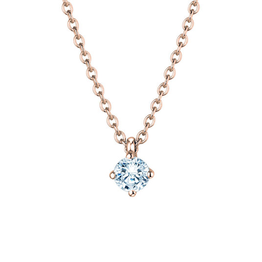 Anhänger Modern in 18K Roségold mit Diamant 0,20ct GSI G/SI