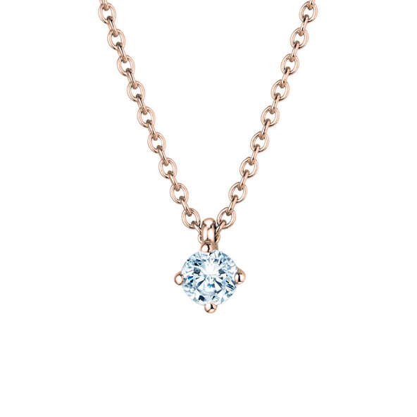 Anhänger Modern in 18K Roségold mit Diamant 0,20ct GSI G/SI