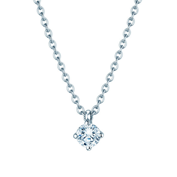 Anhänger Modern Labordiamant in 14K Weißgold mit Labordiamant 0,15ct E/VS