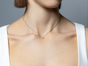 Anhänger Modern in 18K Roségold mit Diamant 0,20ct GSI G/SI